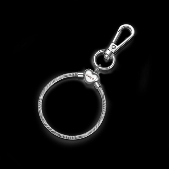 Gnoce Silver Stainless Steel Versatile Charm Holder Purse Key Chain Belt Loop - Picture 2 of 13